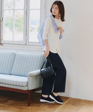 Tiaclasse 【安田美沙子さん着用】キャンバスリボンスリッポン ブラック