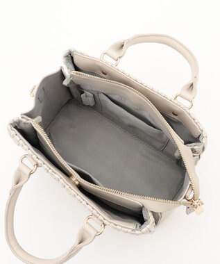 LA BAGAGERIE ランダムプリーツ2WAYハンドバッグ アイボリー