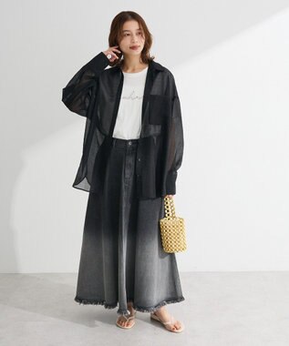 Green Parks ・ＳＵＧＡＲ　ＳＰＯＯＮ　グラデーションデニムスカー Black