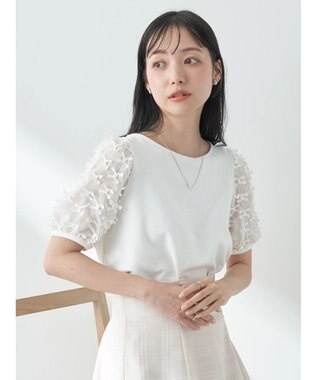 earth music&ecology リボンスリーブプルオーバー