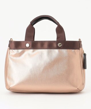 LA BAGAGERIE 【コットン×ポリウレタン】シャイニーミニマムトート ベージュ