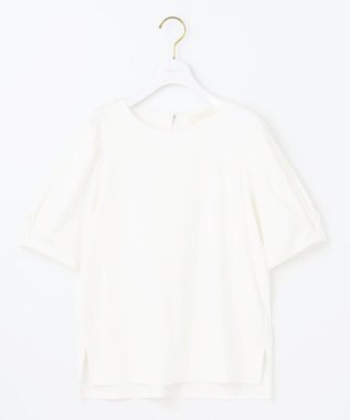 ANY SIS S 【撥水・汗ジミ防止・UVケア・洗える】スーピマスムース 袖タック Tシャツ オフ