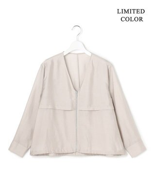 ICB 【WEB限定カラーあり】 リヨセルナイロンワッシャー Vネックブルゾン トープ［WEB限定］