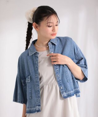 Green Parks ・ＥＬＥＮＣＡＲＥ　ＤＵＥ　デニムショートシャツ Light Indigo