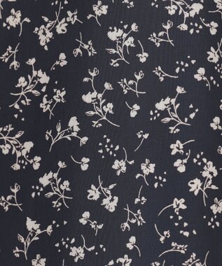 J.PRESS LADIES L 【洗える】 スパンローンフラワー フレアー スカート ネイビー系5