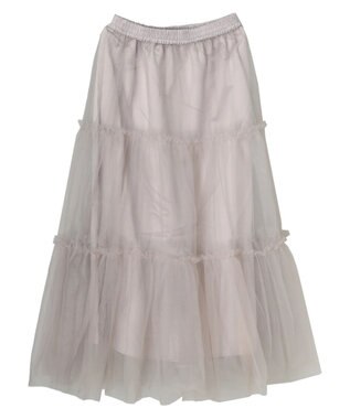 earth music&ecology マルチｗａｙチュールスカート Light Gray