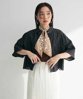 Green Parks ・ＥＬＥＮＣＡＲＥ　ＤＵＥ　デニムショートシャツ Black