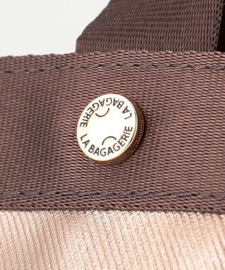 LA BAGAGERIE 【コットン×ポリウレタン】シャイニーミニマムトート ベージュ