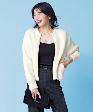 UNFILO スゴ機能 リブタンクトップ ブラック