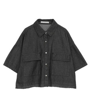 Green Parks ・ＥＬＥＮＣＡＲＥ　ＤＵＥ　デニムショートシャツ Black