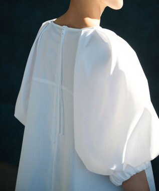 #Newans サークルスリーブAラインブラウス ホワイト