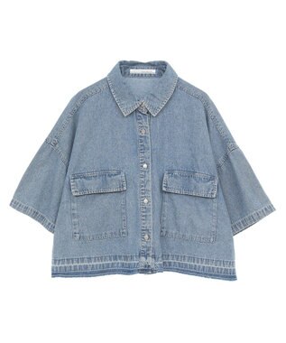 Green Parks ・ＥＬＥＮＣＡＲＥ　ＤＵＥ　デニムショートシャツ Light Indigo