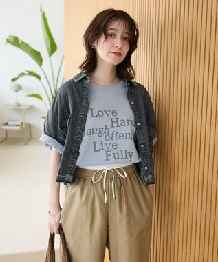 Green Parks ・ＥＬＥＮＣＡＲＥ　ＤＵＥ　デニムショートシャツ Gray