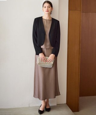 23区 S 【APPLAUDIR】クリアジョーゼット 3WAYコンパクトジャケット ブラック系