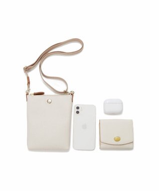 TOPKAPI 【Breath TOPKAPI】SCOTCH GRAIN スコッチグレイン ネオレザー サコッシュ スマホ ショルダーバッグ クリーム