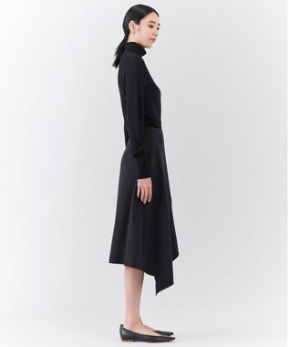 23区 【エステータ】シルクリブ タートルニット ブラック