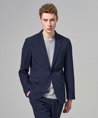 JOSEPH HOMME 【新素材】エアリッジストレッチ ジャケット ネイビー系1