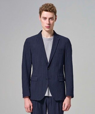 JOSEPH HOMME 【新素材】エアリッジストレッチ ジャケット ネイビー系1