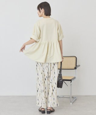 AMERICAN HOLIC 【先行予約】【WEB限定】異素材切替ペプラムプルオーバー Light Beige