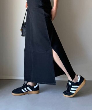 woadblue ＜坪田あさみさんコラボ＞LINE ラインスカート ブラック BLACK