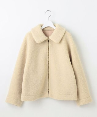 Feroux リバーシブル ムートンボアコート アイボリー系