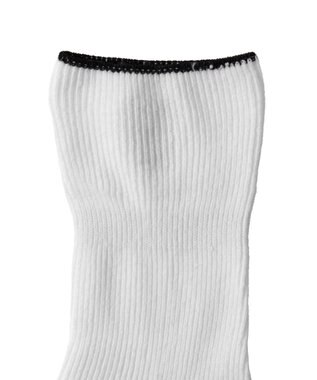 WEGO 折り返しロゴアンクルソックス ホワイト