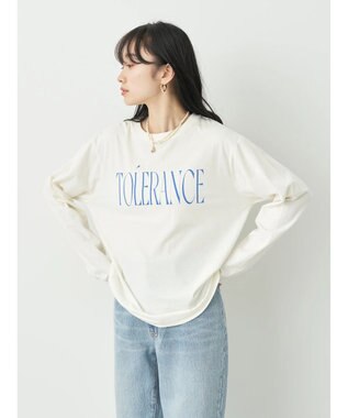 earth music&ecology ｔｏｌｅｒａｎｃｅ　ロゴロンＴＥＥ Off White