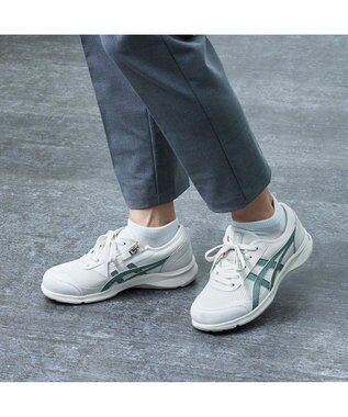 ASICS WALKING ハダシウォーカー レディース 3E相当 ライトグレー×モスグリーン
