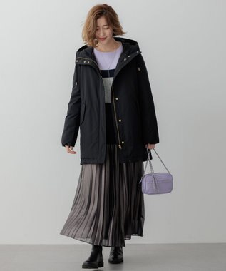 23区 【滝沢眞規子さん着用/一部店舗限定/撥水加工】ミリタリー ダウンコート ブラック系