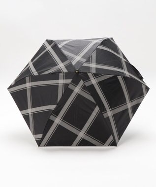 UNBILLION cache nez / 【晴雨兼用】【日傘】チェック 大格子柄 折りたたみ 日傘 ブラック