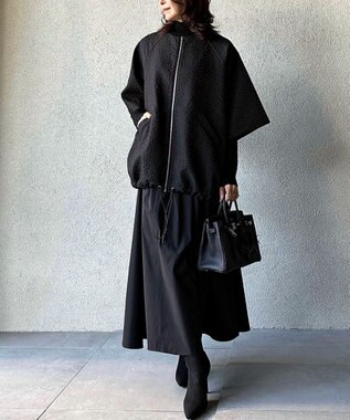 Green Parks AnriettMusee フロントジップジャガードブルゾン Black