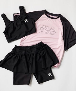 OP／FILA 【FILA】ラグランスリーブTシャツ付きセパレート 3点セット水着