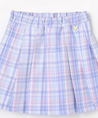 ANY KIDS チェックプリーツスカパン サックスブルー