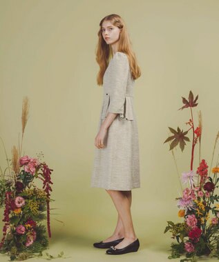 TOCCA 【WEB限定カラーあり・洗える・消臭】FLAPFLAP ドレス スモーキーグリーン系