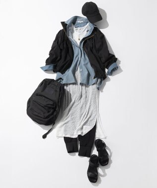 23区 S 【SLOW/一部店舗限定】リンクルレース レイヤード ワンピース ホワイト系