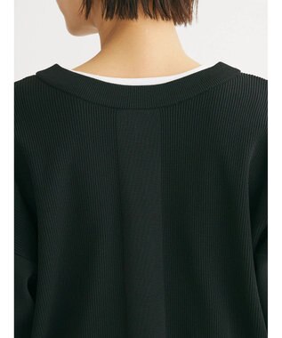 Green Parks ・ｆｕｒｒｙ　ｒａｔｅ　２ｗａｙかる~いニットカーデ Black