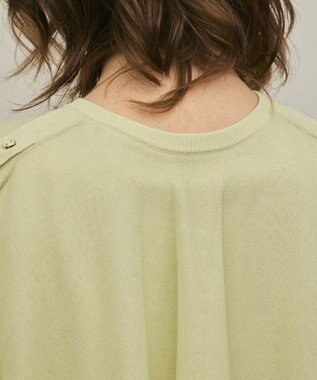 GRACE CONTINENTAL シアーケープニットカーディガン ライトグリーン