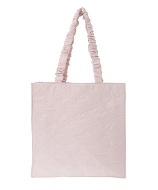 Maison de FLEUR ブランドロゴ刺繍キルティングスクエアトート Pink