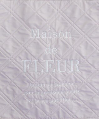 Maison de FLEUR ブランドロゴ刺繍キルティングスクエアトート Pink