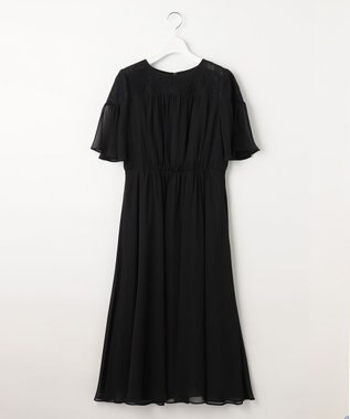 自由区 【WEB限定】シフォンレースコンビネーション ドレス ブラック系