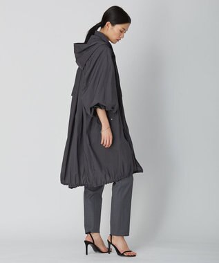 ICB 【撥水加工】シアーナイロンタフタ フーデットコート チャコール系