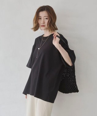 WEGO 【ユニセックス着用ITEM/SMLサイズ展開】コットンクルーネックT（SS） ブラック