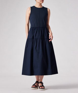 Paul Smith コットンブレンド コンビネーション ワンピース ネイビー