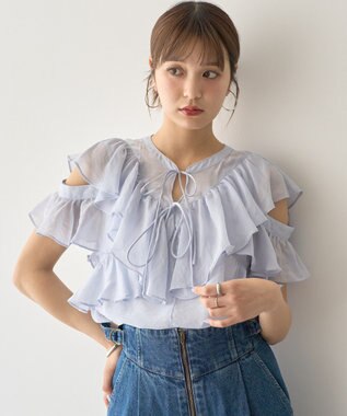 earth music&ecology ２ＷＡＹフリルブラウス