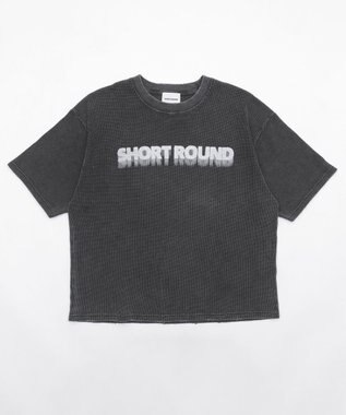 WEGO 【ユニセックス着用ITEM/MLサイズ展開】ブリーチワッフルダメージグラフィックT（SS） スミクロ