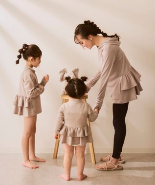 OP／FILA 【Ocean Pacific】フリル切り替えラッシュガード パーカー