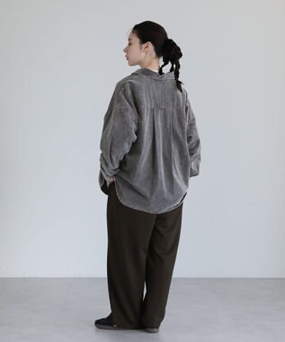 Green Parks ・ＥＬＥＮＣＡＲＥ　ＤＵＥ　ケミカルコーデュロイシャツ Gray