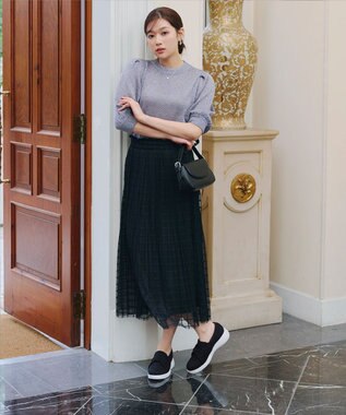 Tiaclasse 【安田美沙子さん着用】キャンバスリボンスリッポン ブラック