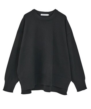 AMERICAN HOLIC 【WEB限定】バイパチサイドスリットニットプルオーバー Black