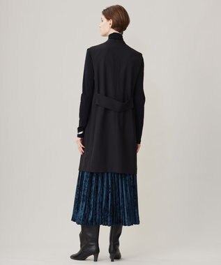 ICB 【洗える】ウール2WAYストレッチ ジレ ブラック系